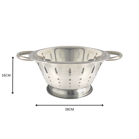31cm Stainless steel conical colander 