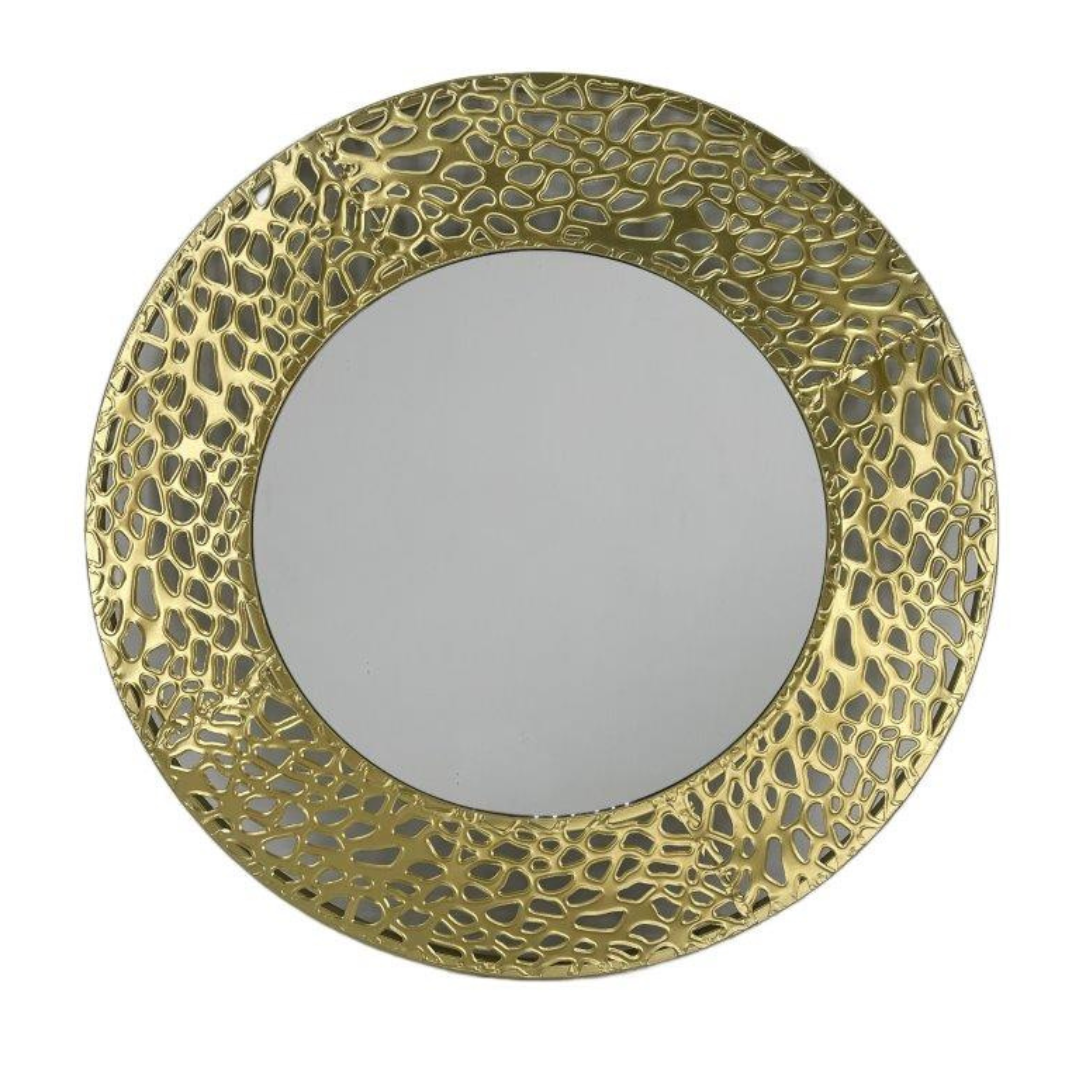 Round Gold Metal Mirror Sgn2685 Standard Ts