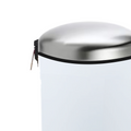 12 Litre White Dust Bin With Dome Lid