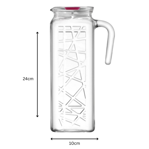 1.2 Litre glass jug with lid