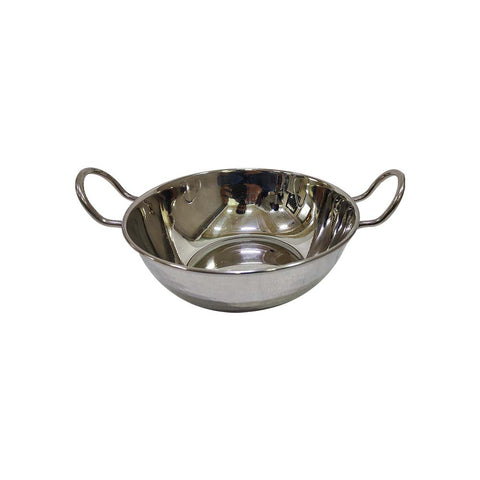 15Cm Stainless Steel Kadai Wire Handle Double Wall 