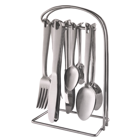 24pc Stainless Steel Hanging Cutlery Set