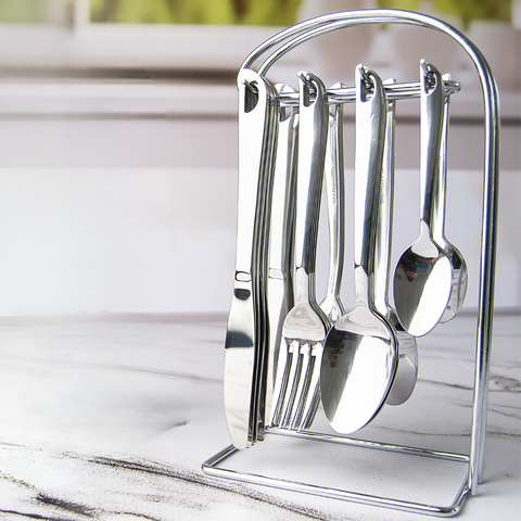 24 Piece Stainless Steel Hanging Cutlery Set – Standard Gifts