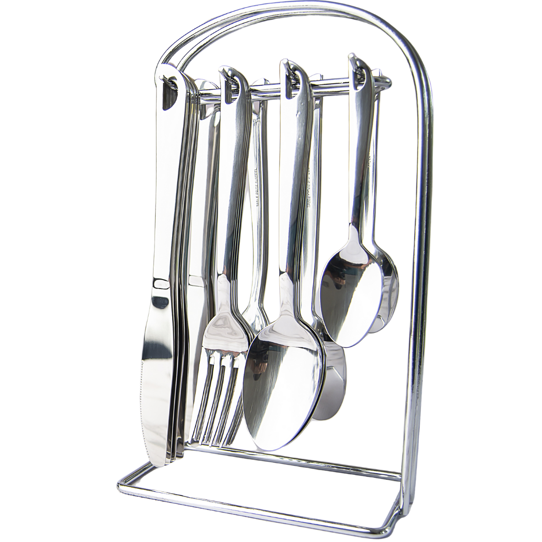 24 Piece Stainless Steel Hanging Cutlery Set – Standard Gifts