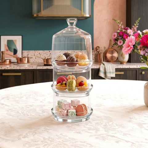 3 Piece 710ml Glass Berry Jars With Lid
