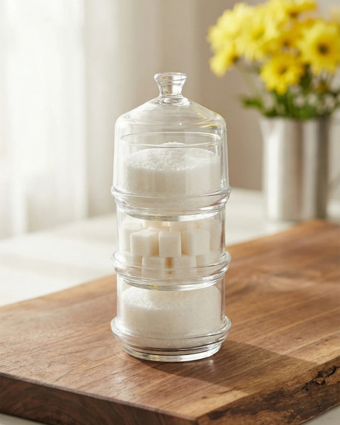 3 Piece 710ml Glass Berry Jars With Lid