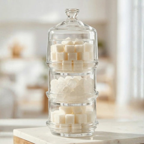 3 Piece 710ml Glass Berry Jars With Lid