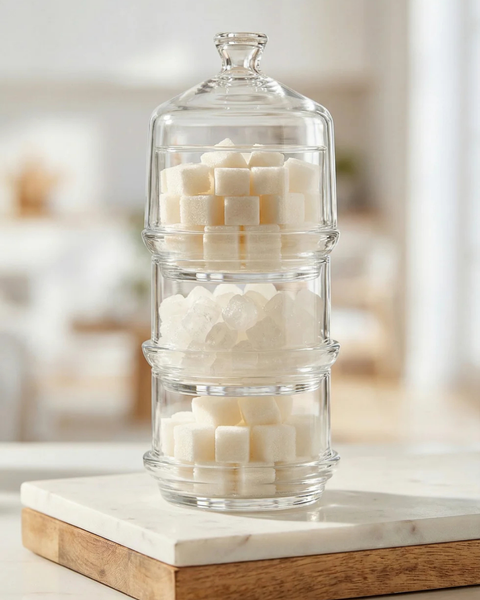 3 Piece 710ml Glass Berry Jars With Lid