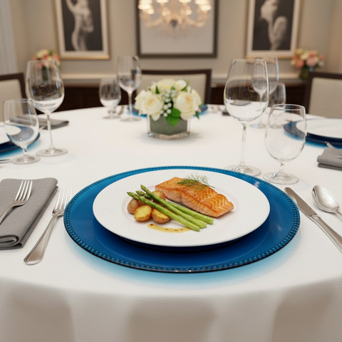 Blue Underplate With Bead