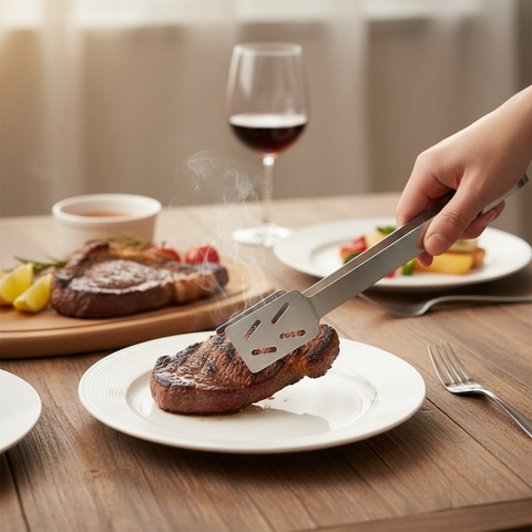 Stainless Steel Cake Slotted Big Tong