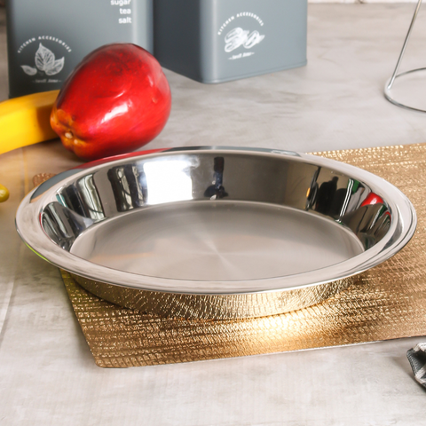 24cm Stainless Steel Shallow Pie Plate