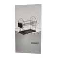 2 Level black chrome dish rack