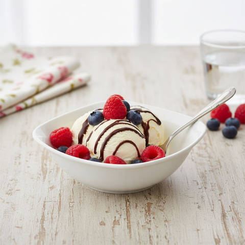 Square White Dessert Bowl
