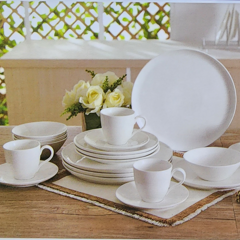 20 Piece White Grace Dinner Set