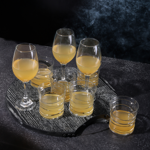 6 Piece 320ml Ring Whisky Glass