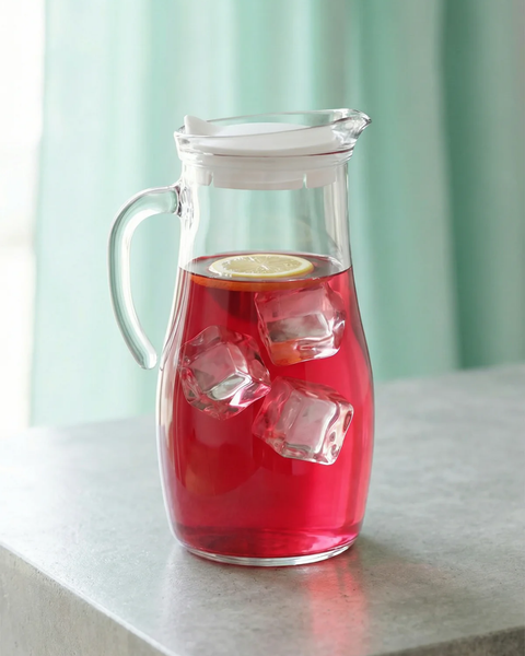 1800ml Misket Glass Jug With White Lid