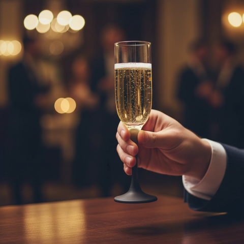 24 Piece 210ml Tokyo Champagne Glass With Frosted Base