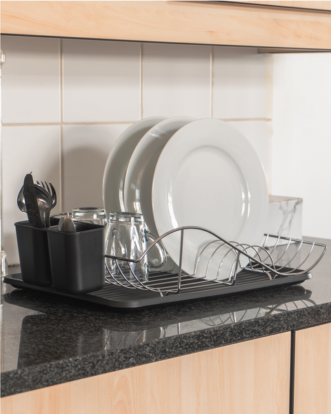 Chrome Dish Rack With Tray