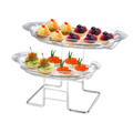 2-Tier plastic dessert tray 