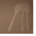 Brown Placemat Spoon Design 