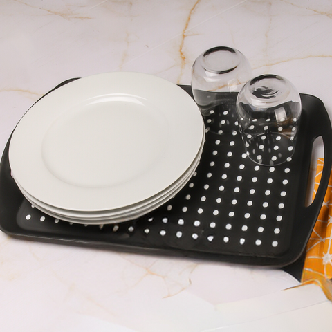 Plastic Black Non Slip Tray