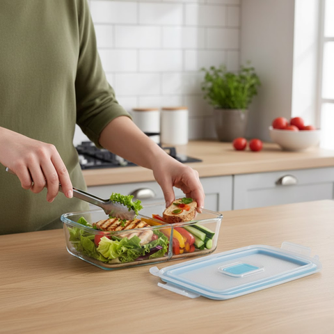 800ml Airlock Glass Division Container