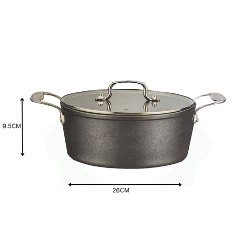 26cm Non-Stick Grey Pot