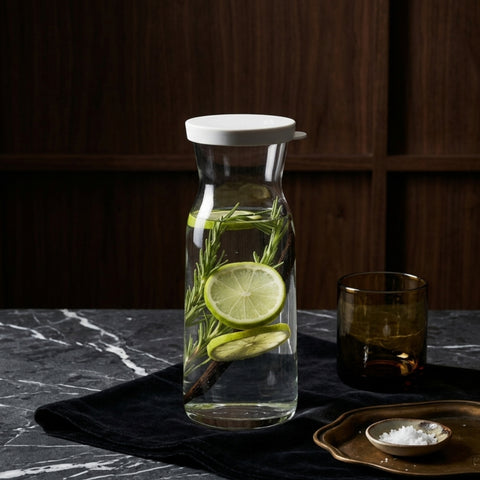 500ml Glass Bottle With White Silicone Lid