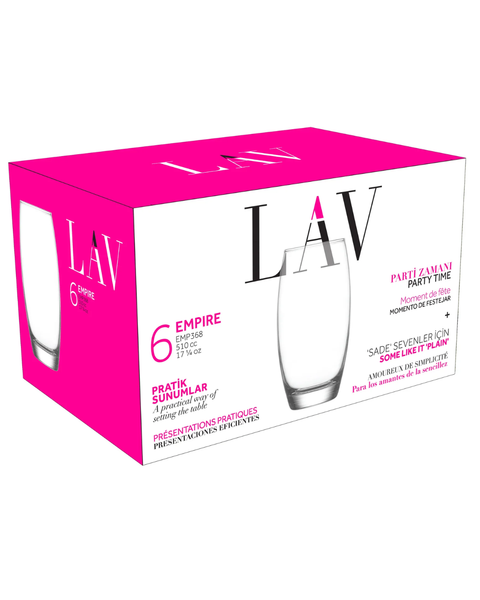 6 Piece Empire Hiball Glass