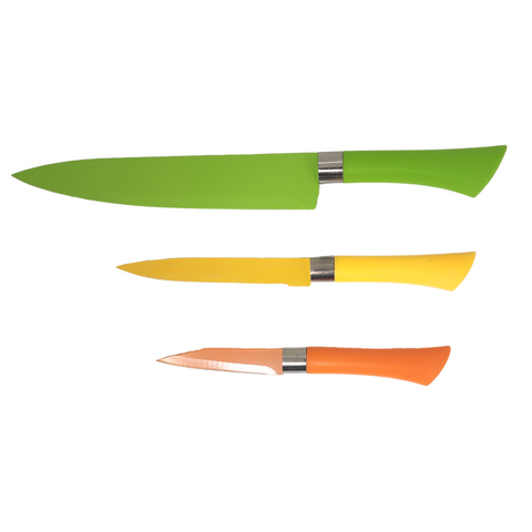 3Pc Color Knife Set