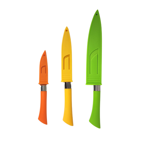 3Pc Color Knife Set