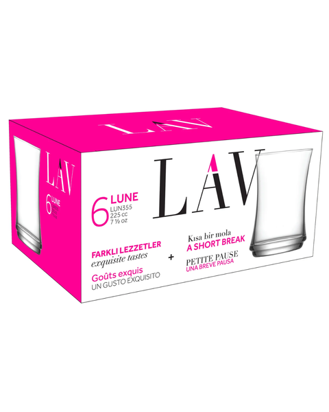 6 Piece 225ml Lune Juice Glass