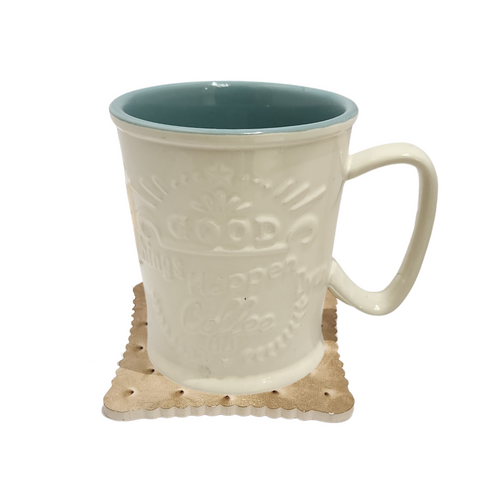 Blue Latte Mug With Coaster