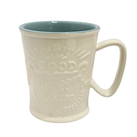 Blue Latte Mug With Coaster