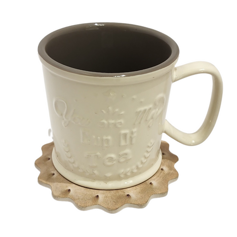 Lungo Tea Cup With Coaster Brown