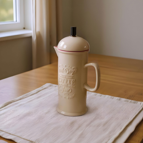 Ceramic Coffee Plunger Pink