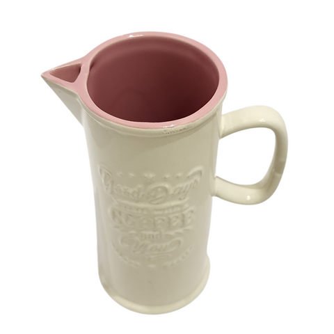 Ceramic Coffee Plunger Pink