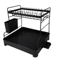 2 Level black dish rack 