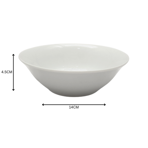 Porcelain Round Shallow Dessert Bowl