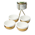 Symphony Adorn Gold Condiment Bowls 