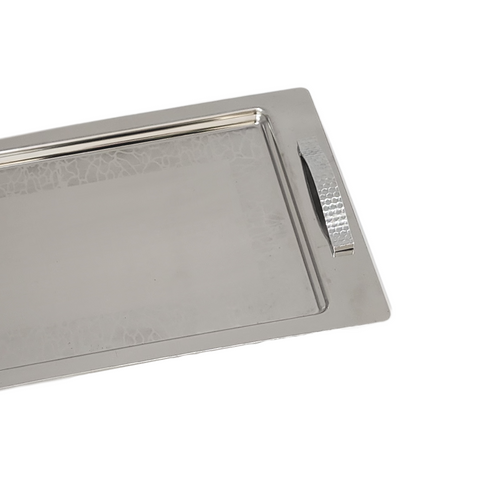 18-10 Stainless Steel Border With Line Tray With Handle