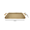 18-10 Stainless Steel Small Gold Tray With Gold Handle 
