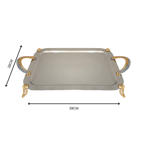 18-10 Stainless Steel Medium Tray With Leg 