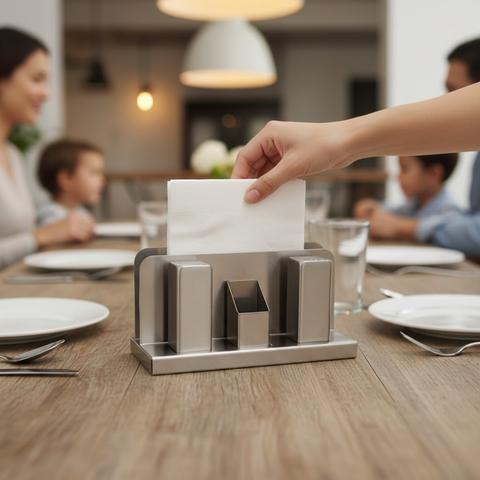 Stainless Steel Rectangular Salt And Pepper