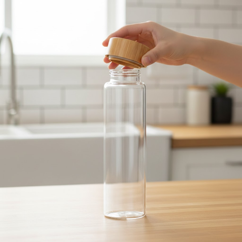 600ml Borosilicate Glass Water Bottle