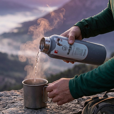 750ml Grey Stainless Steel Water Bottle