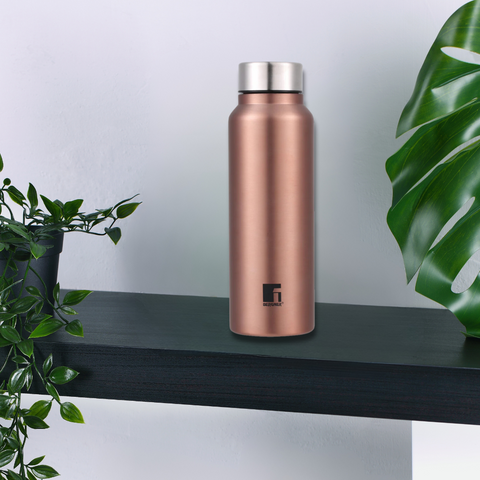 750Ml rose gold stainless steel water bottle