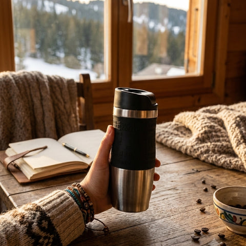 400ml Stainless Steel Black Travel Mug