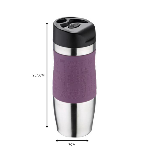 400Ml stainless steel purple travel mug
