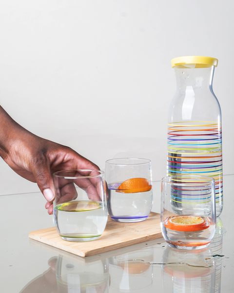 7 Piece Rainbow Water Set